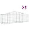 vidaXL Paniers &agrave; gabions arqu&eacute;s 7 pcs 200x50x60/80 cm Fer galvanis&eacute;