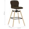 vidaXL Chaises pivotantes de bar lot de 2 marron tissu