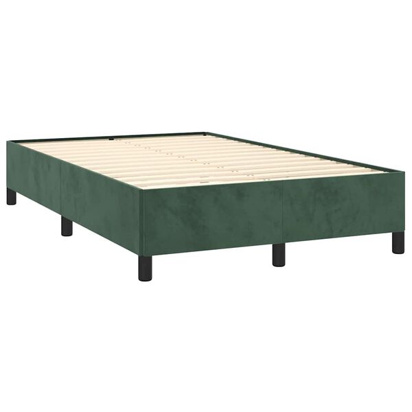 vidaXL Sommier &agrave; lattes de lit avec matelas vert fonc&eacute; 120x190 cm