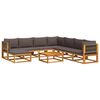 vidaXL Ensemble de canap&eacute;s de jardin 9 pi&egrave;ces avec coussins en bois d'acacia et corde