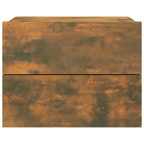 vidaXL Table de chevet Ch&ecirc;ne fum&eacute; 40x30x30 cm Bois d'ing&eacute;nierie