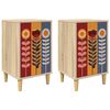 vidaXL Table de chevet ESSEN 2 pc Ch&ecirc;ne Sonoma 36 x 33 x 60 cm