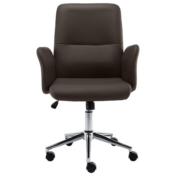 vidaXL Chaise de bureau Marron Similicuir