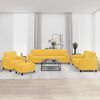 vidaXL Ensemble de canap&eacute;s 4 pcs coussins d&eacute;coratifs et coussins Jaune