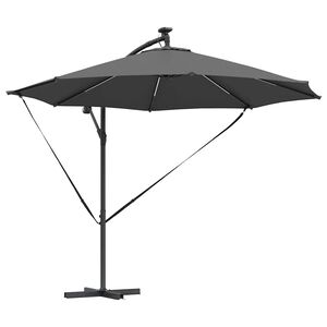 vidaXL Parasol 294 x 294 x 248 cm Polyester et Aluminium Anthracite