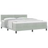 vidaXL Lit &agrave; ressorts avec matelas Gris clair 180 x 200 cm tissu
