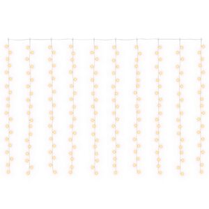 vidaXL Rideau lumineux 200 LED Blanc chaud 300 x 200 cm