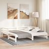 vidaXL Lit coulissant sans matelas blanc 80x200 cm