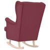 vidaXL Chaise &agrave; bascule rouge bordeaux 74x90x102 cm tissu