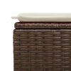 vidaXL Salon de jardin avec coussins 7 pcs marron r&eacute;sine tress&eacute;e
