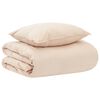 vidaXL Ensemble de Duvet Beige 135 x 200 cm Coton, Kapok, Polyester