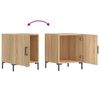vidaXL Tables de chevet 2 pcs ch&ecirc;ne sonoma 40x40x50 cm bois ing&eacute;nierie