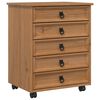 vidaXL Cabinet Roulant avec Tiroirs CORONA Brun Miel