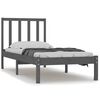 vidaXL Cadre de lit sans matelas gris 75x190 cm bois de pin massif