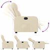 vidaXL Fauteuil inclinable &eacute;lectrique Cr&egrave;me Tissu