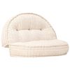 vidaXL Pouf 100x20 cm Beige Tissu