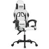 vidaXL Chaise de jeu Blanc et noir Similicuir