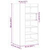 vidaXL Armoire &agrave; chaussures ch&ecirc;ne fum&eacute; 52x37,5x100cm bois d'ing&eacute;nierie