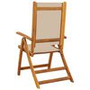 vidaXL Chaises pliables de jardin lot de 4 bois d'acacia et textil&egrave;ne