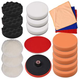 vidaXL Ensemble de tampons de polissage 18 pcs 150 mm