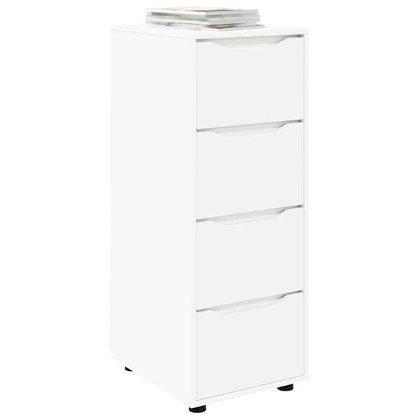 vidaXL Armoire de rangement Blanc 40 x 48 x 105 cm Bois d'ing&eacute;nierie