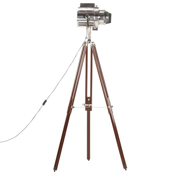 vidaXL Lampadaire à trépied bois de manguier massif 180 cm