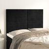 vidaXL Tête de lit Noir 144x5x118/128 cm Velours