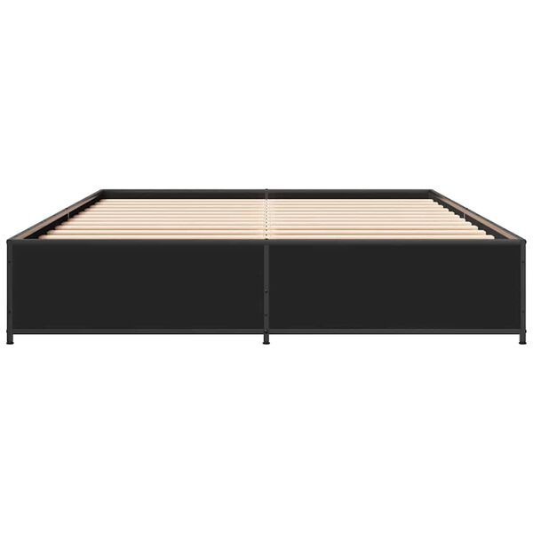 vidaXL Cadre de lit sans matelas noir 120x190 cm