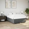 vidaXL Sommier &agrave; lattes de lit avec matelas Gris fonc&eacute; 140x190cm Tissu