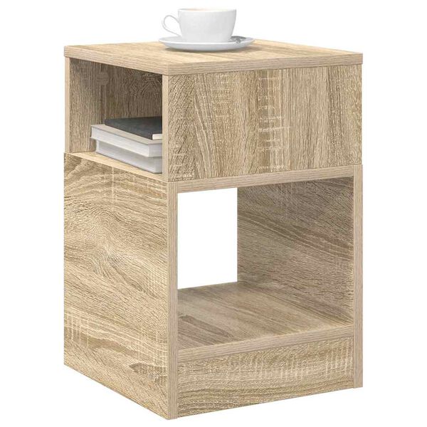 vidaXL Table d'appoint 2 pcs Ch&ecirc;ne Sonoma 30,5 x 30 x 45 cm