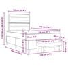 vidaXL Lit &agrave; ressorts avec matelas Taupe 120 x 190 cm tissu