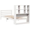 vidaXL Lit biblioth&egrave;que sans matelas blanc 90x190cm bois de pin massif