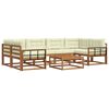 vidaXL Ensemble de canap&eacute;s d'ext&eacute;rieur 7 pcs Naturel et Cr&egrave;me