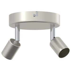 vidaXL Spot de plafond avec des projecteurs Nickel 12 x 8 cm Acier