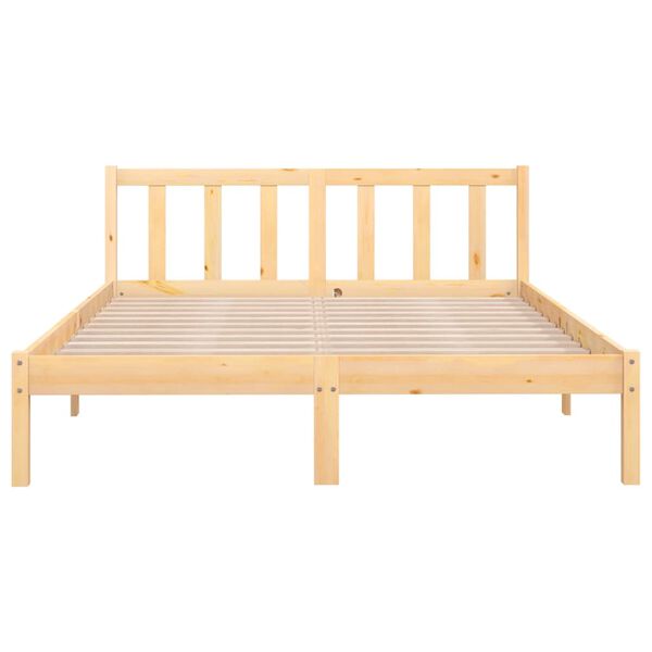 vidaXL Cadre de lit sans matelas bois massif 140x200 cm