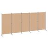vidaXL Paravent 5 panneaux Beige 433 x 180 cm Tissu