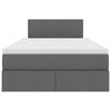 vidaXL Lit avec rangement et matelas Gris foncé 120 x 200 cm
