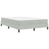 vidaXL Lit &agrave; ressorts avec matelas Gris clair 160 x 200 cm tissu