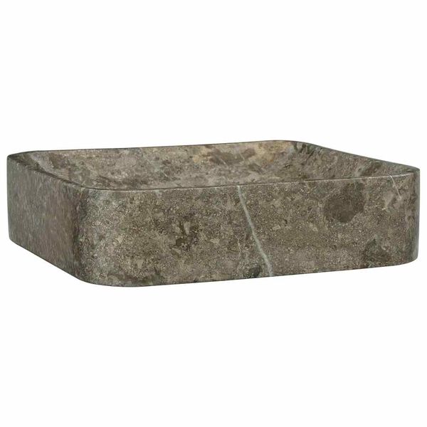 vidaXL Lavabo Gris 40x40x10 cm Marbre