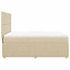vidaXL Sommier &agrave; lattes de lit avec matelas Cr&egrave;me 140x200 cm Tissu