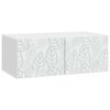 vidaXL Meuble TV mural 59,5 x 41 x 30 cm Blanc Bois d'ing&eacute;nierie