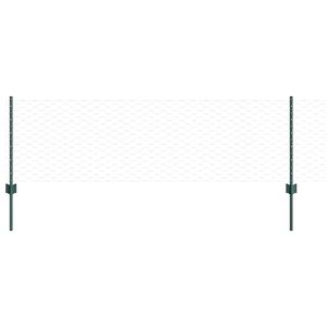 vidaXL Cl&ocirc;ture hexagonale avec poteau 50 x 0,6 m Vert Maille