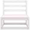vidaXL Salon de jardin 4 pcs Blanc Bois de pin massif