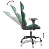 vidaXL Chaise de jeu de massage Noir et vert Similicuir