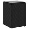 vidaXL Table d'appoint Noir polyrotin