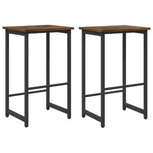 vidaXL Tabouret de bar 2 pc Ch&ecirc;ne fum&eacute; 40 x 32 x 64 cm
