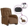 vidaXL Fauteuil inclinable de massage électrique Marron Tissu