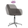vidaXL Chaise pivotante de bureau Gris fonc&eacute; Tissu