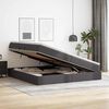 vidaXL Lit avec rangement et matelas Gris 200 x 200 cm Simili cuir