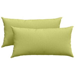 vidaXL Coussins de canap&eacute; 2 pcs Vert clair 80 x 40 cm tissu